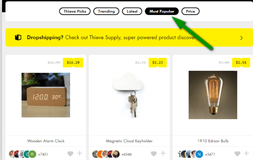 Find niches from trends on Aliexpress, Amazon, EBay, etc.