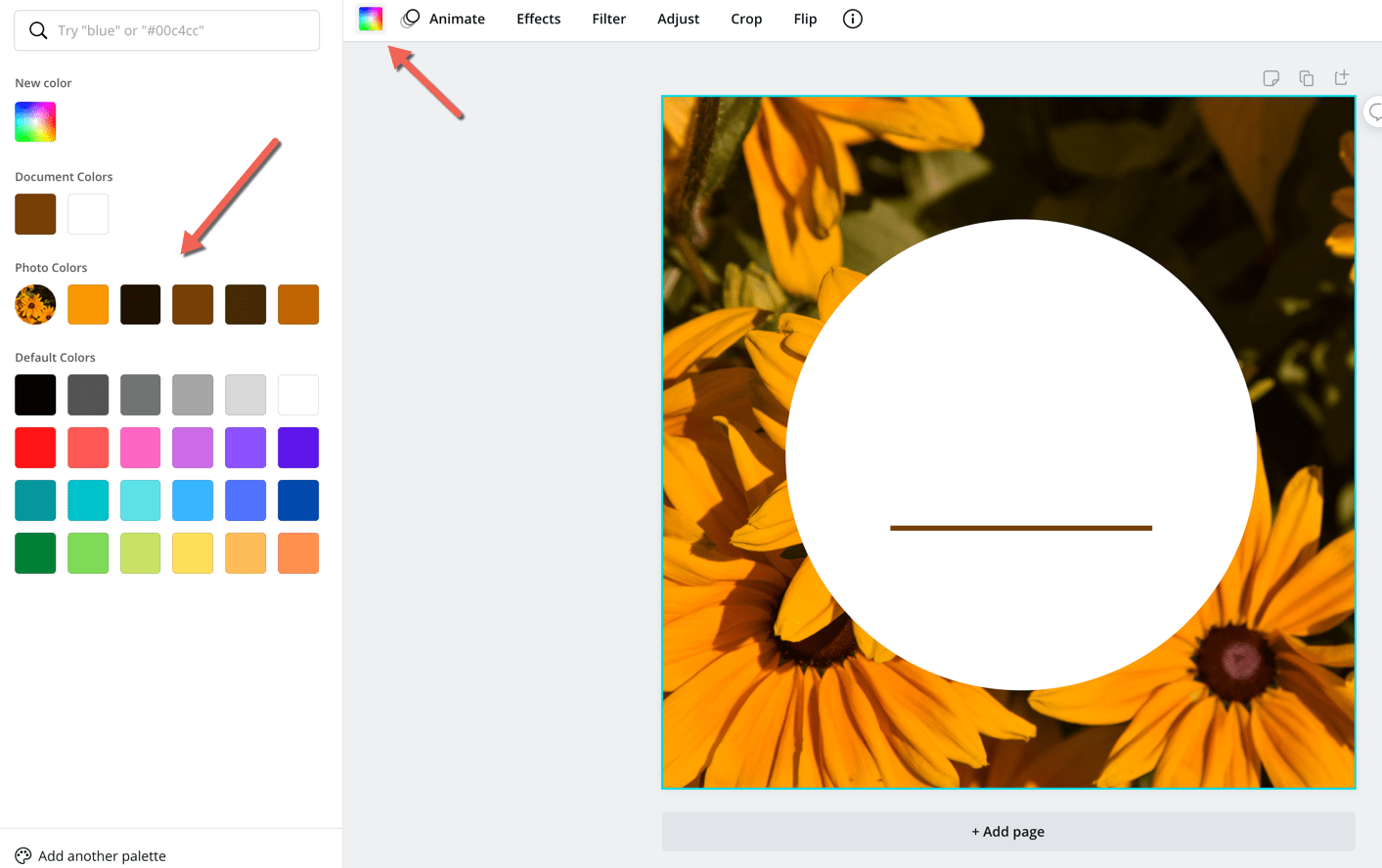 Canva palette finder that analyzes photos