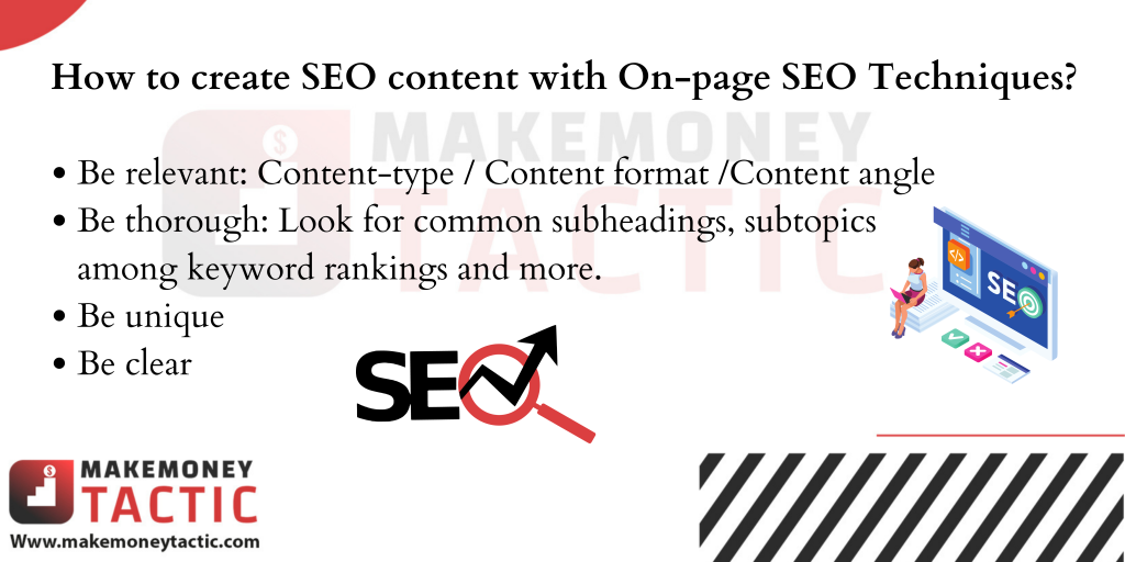 How to create SEO content with On-page SEO Techniques?
