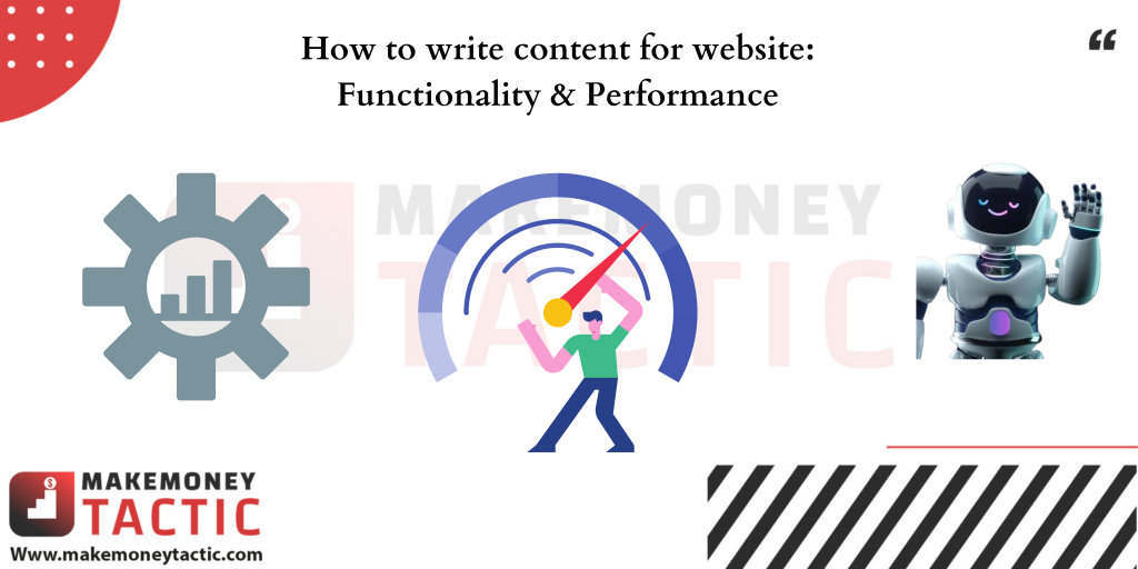 How to write content for website: Functionality & Performance