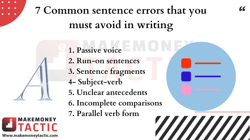 7 Common Sentence Errors