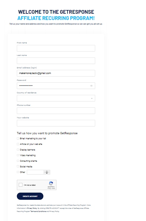 welcome to getresponse affiliate program