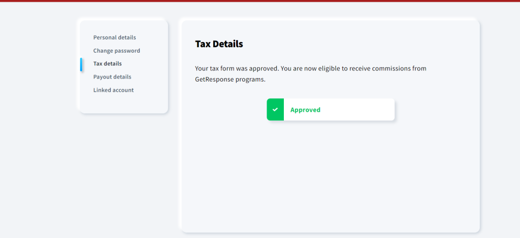 getresponse tax details