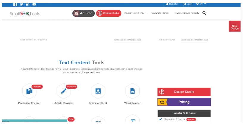 Small SEO Tool content optimization tool