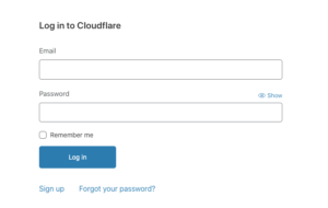 cloudflare sign in