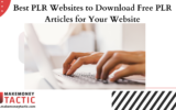 Best PLR Websites to Download FRee PLR Articles for Your Website